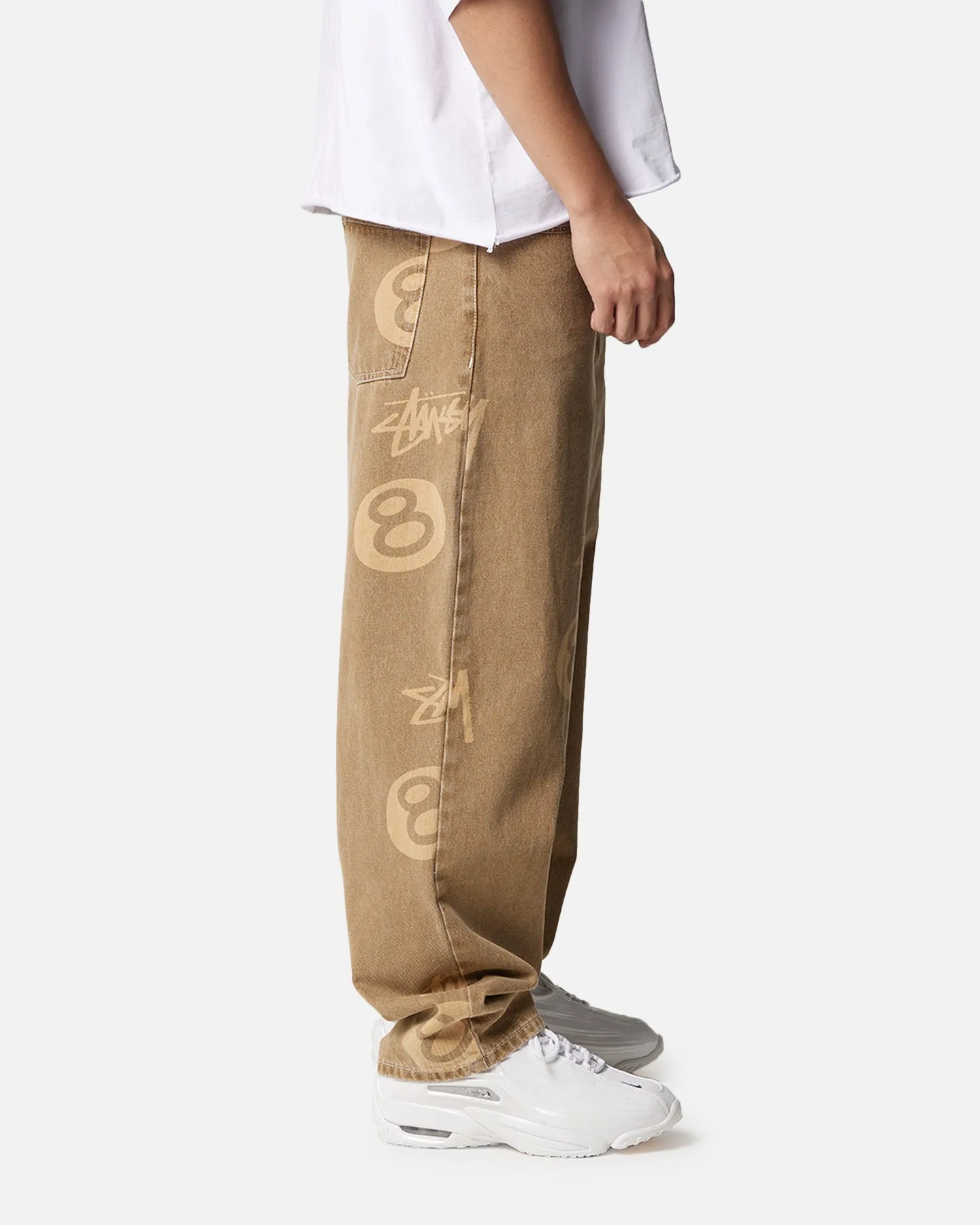 Stussy Stock 8 Ball Jeans Tan Denim