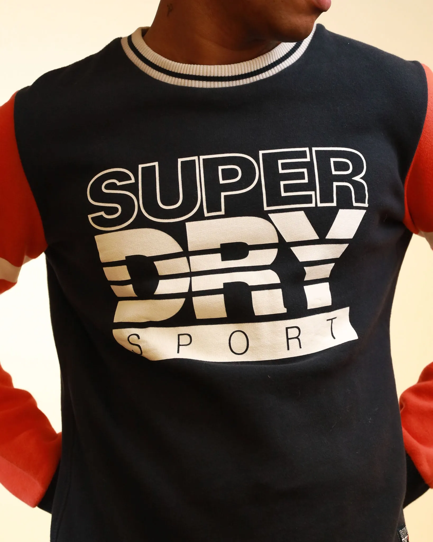 Superdry Sport Colour Block Crew Jumper