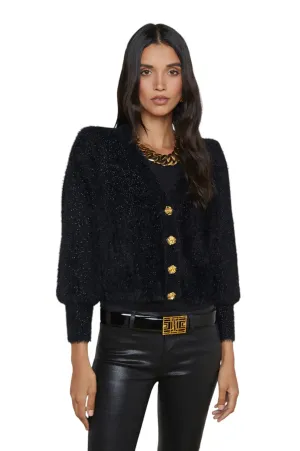 Talulla Cardigan - Black Lurex/Gold Rose