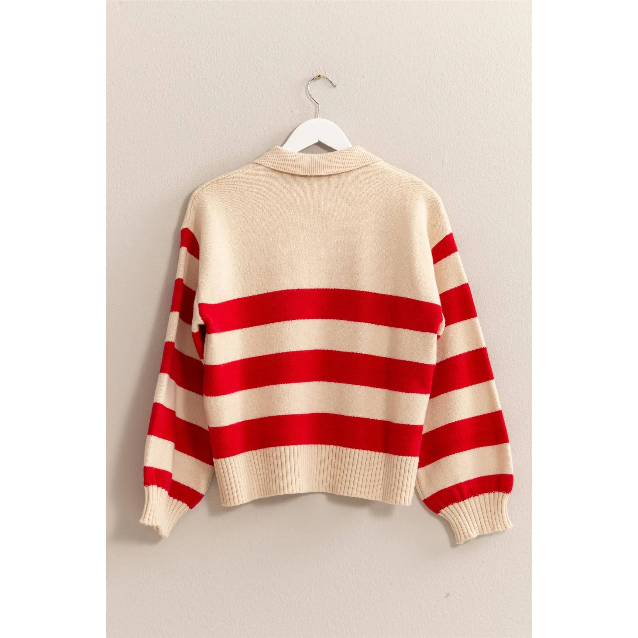 That's So 70's Collared Stripe Sweater