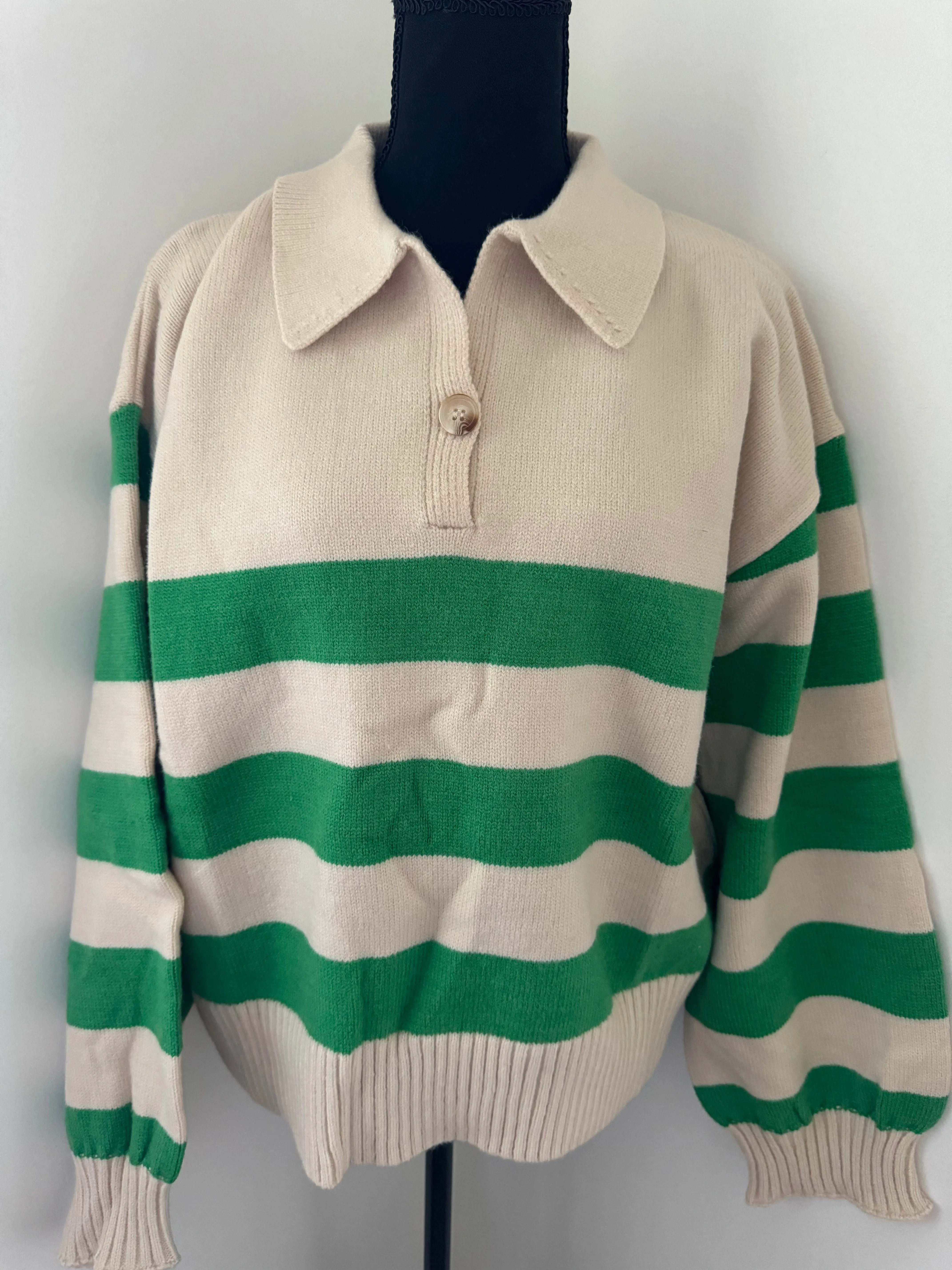 That's So 70's Collared Stripe Sweater