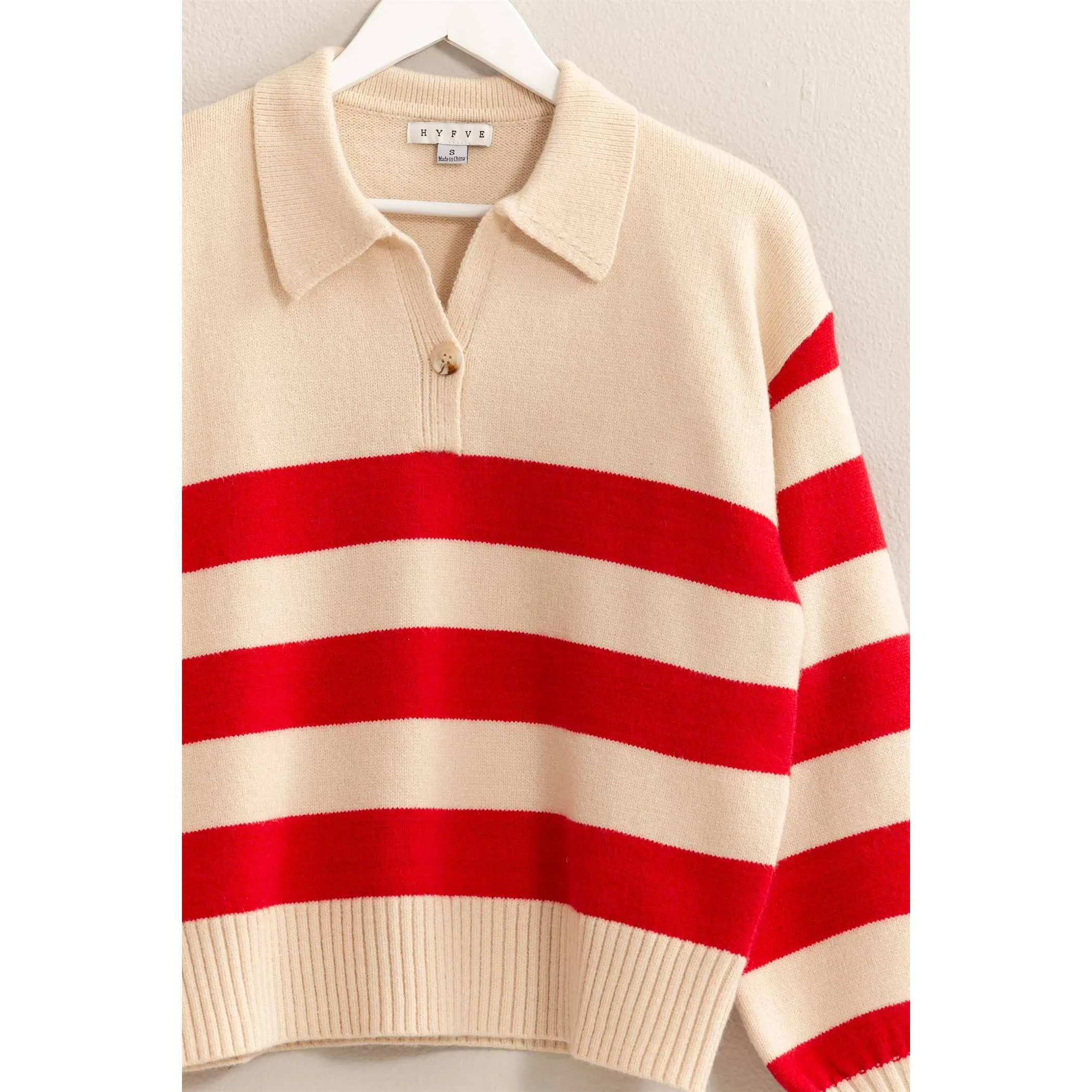 That's So 70's Collared Stripe Sweater