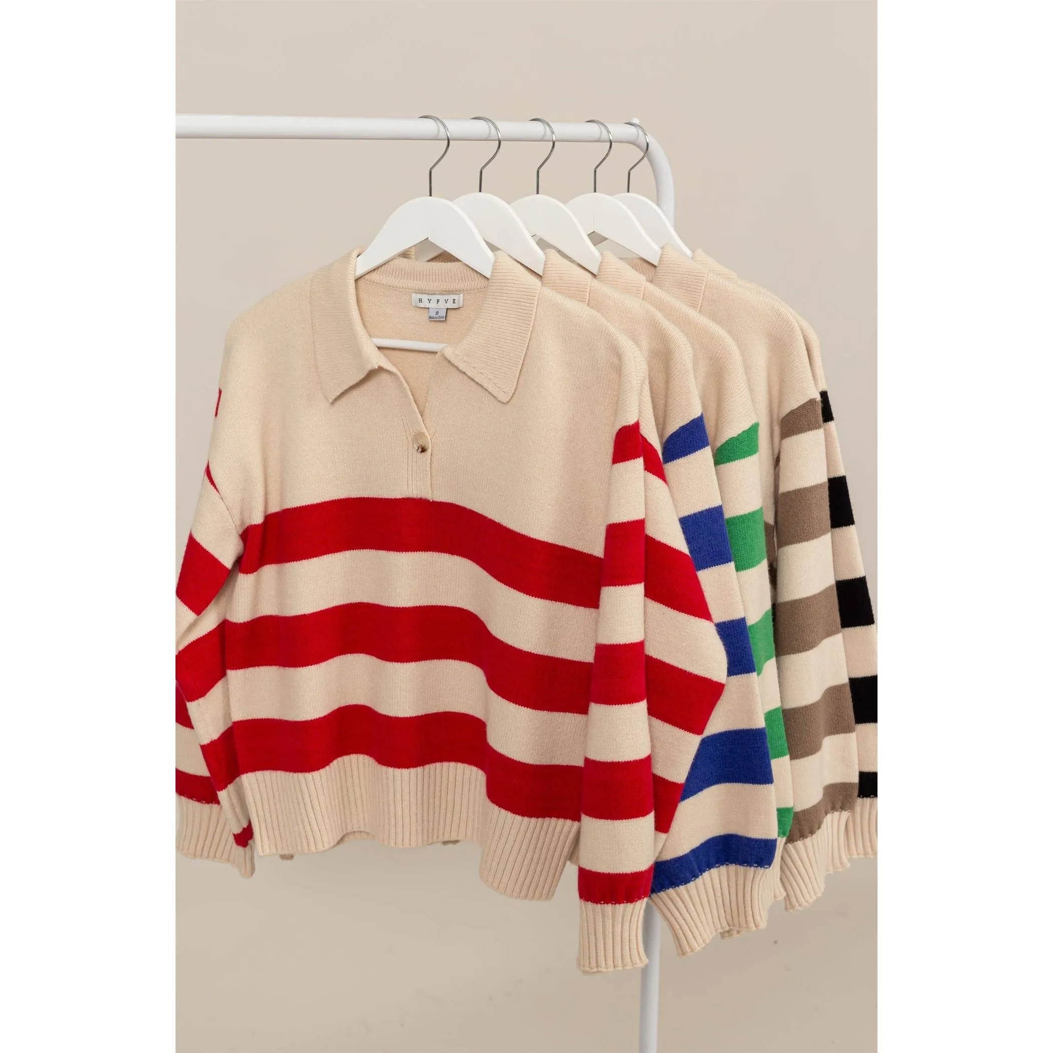 That's So 70's Collared Stripe Sweater