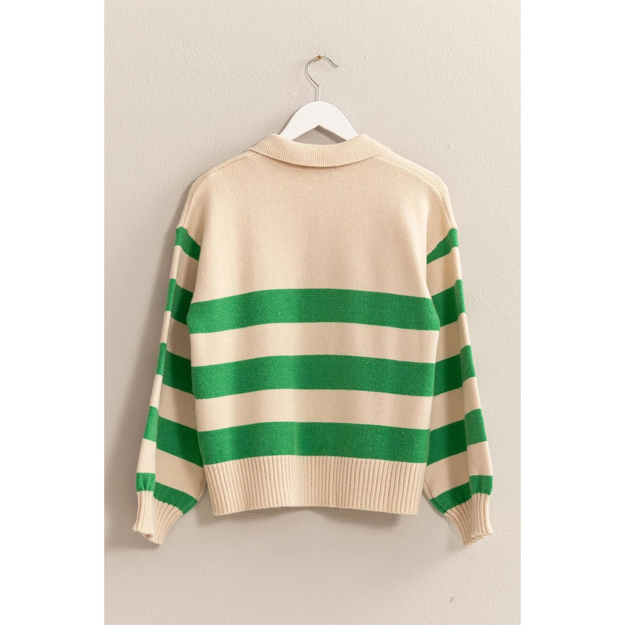 That's So 70's Collared Stripe Sweater