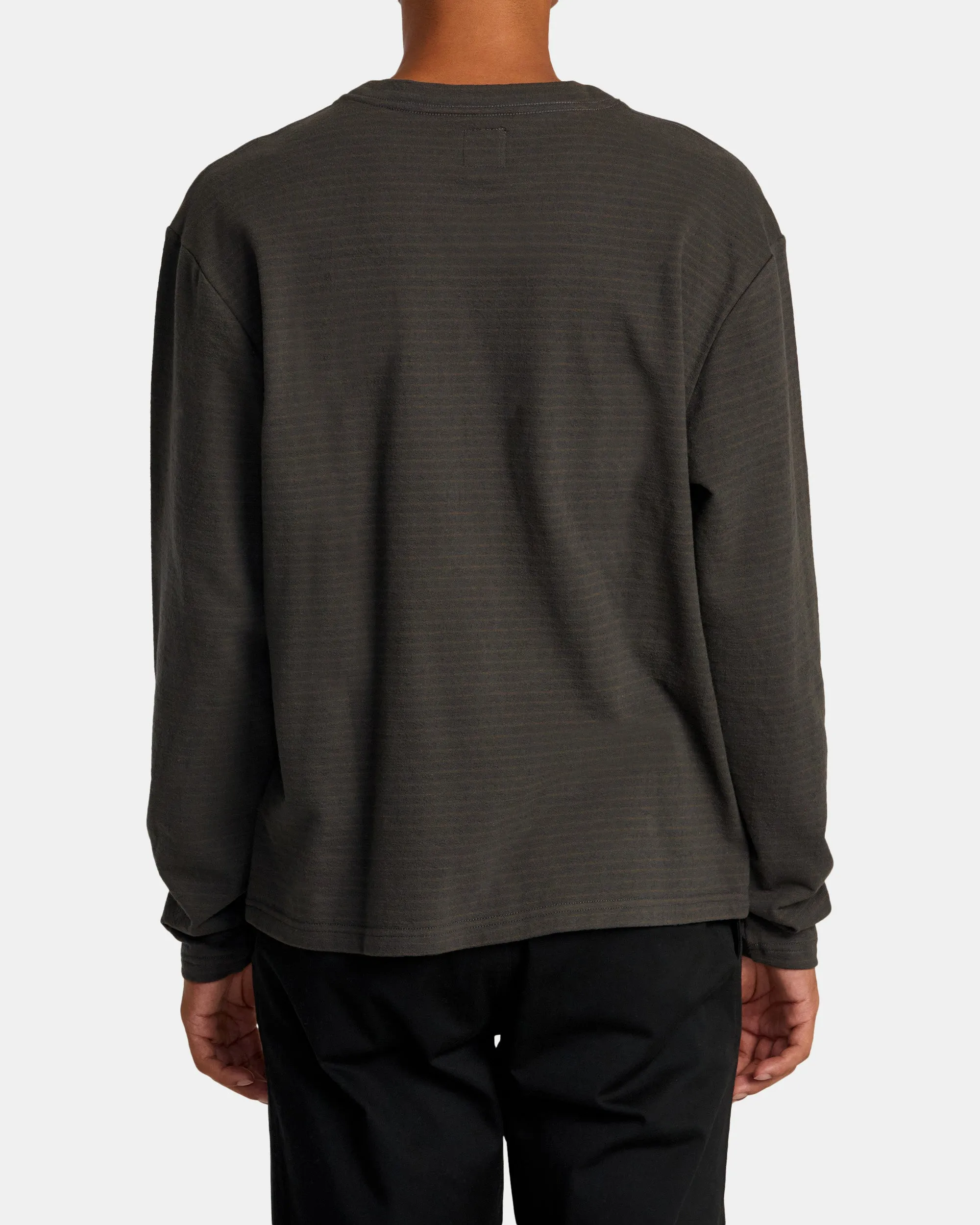 Vacancy Crew Long Sleeve Knit - Pirate Black