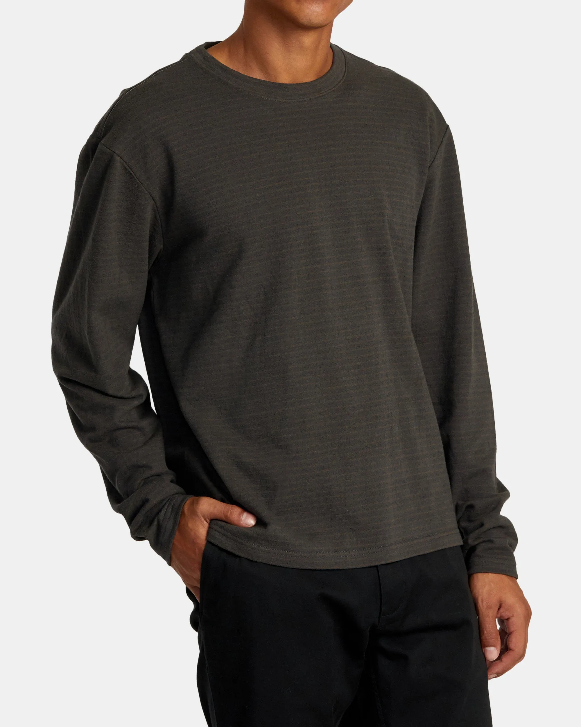 Vacancy Crew Long Sleeve Knit - Pirate Black