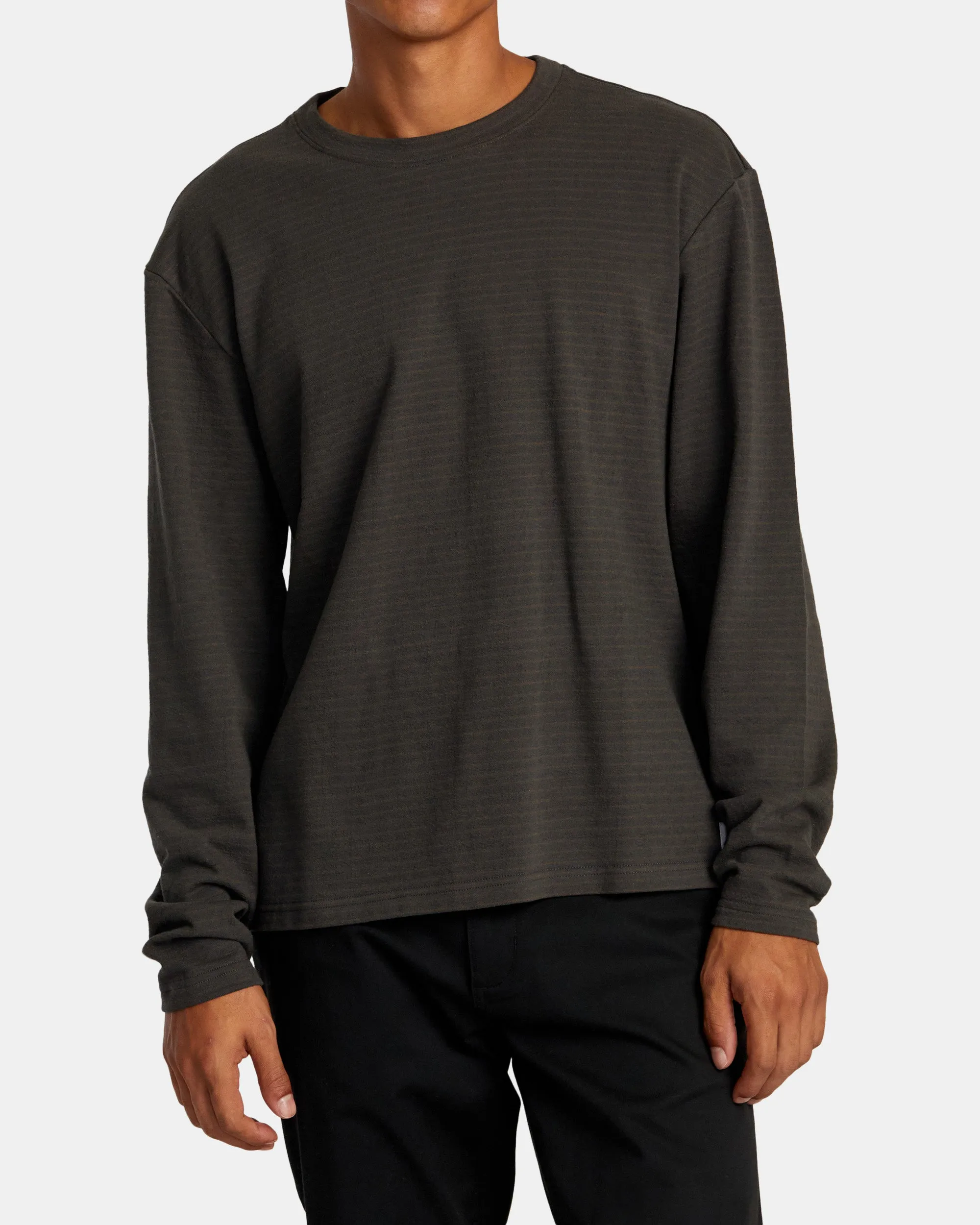 Vacancy Crew Long Sleeve Knit - Pirate Black