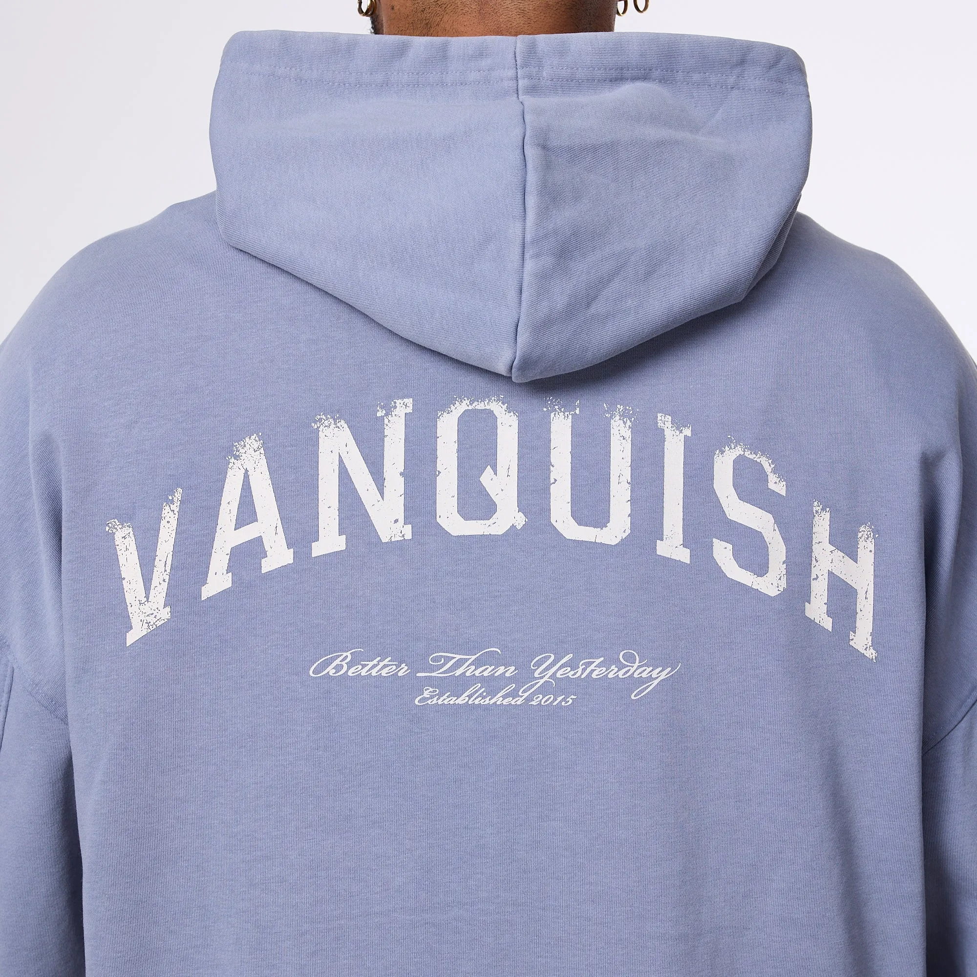 Vanquish Better Than Yesterday Washed Blue Full Zip Hoodie