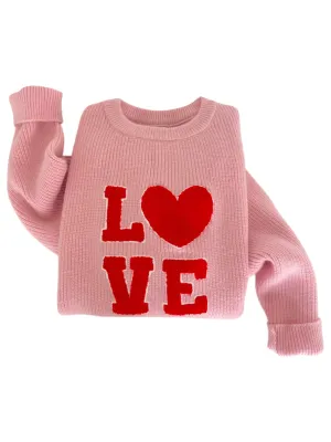 Women's Knit Sweater, LOVE