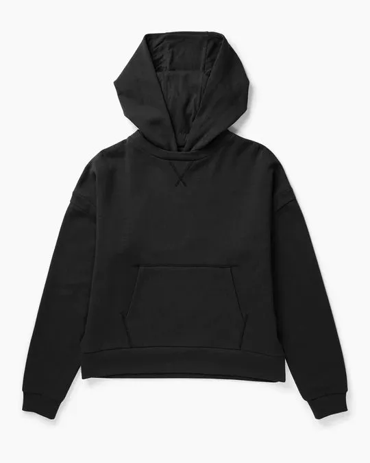 Women's Recycled Fleece Hoodie - Black